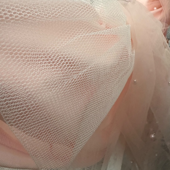 Boutique - Layered Tulle Mini Dress Color Blush Sz Large - NWT‎ - Picture 10 of 10